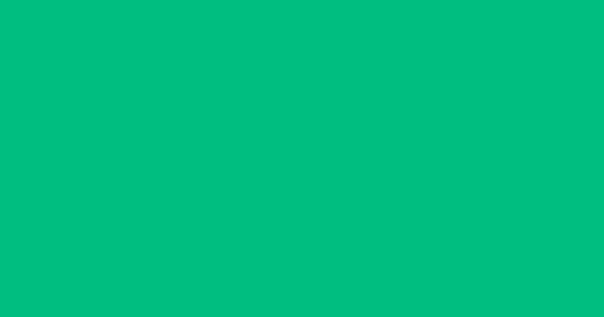 #00be7f caribbean green color image