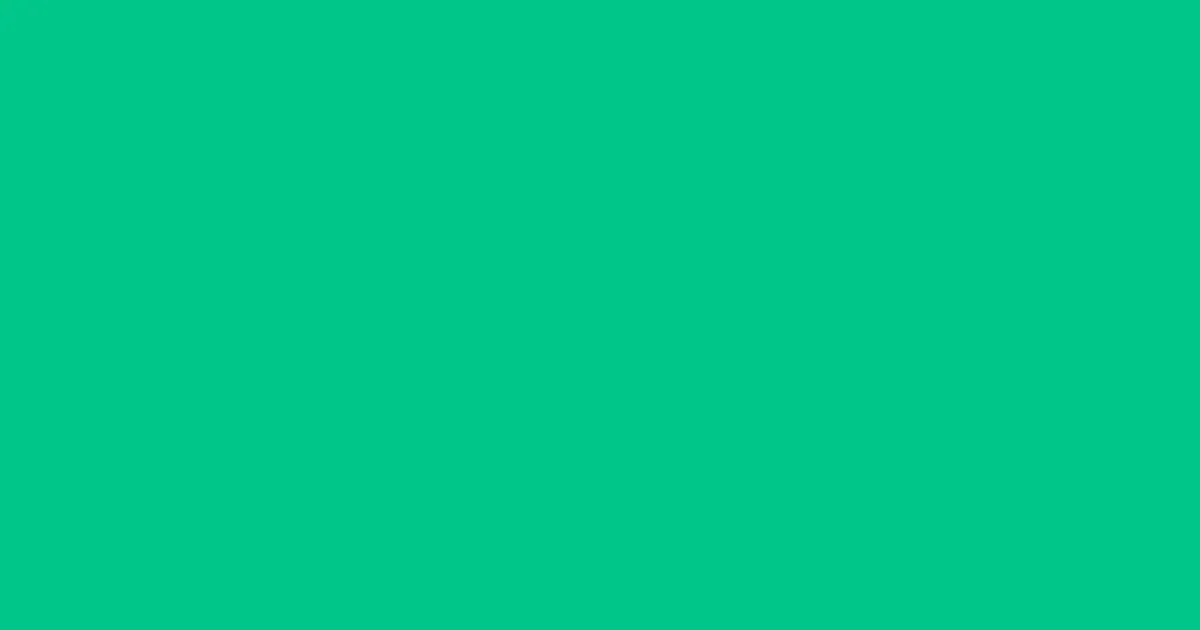 #00c888 caribbean green color image