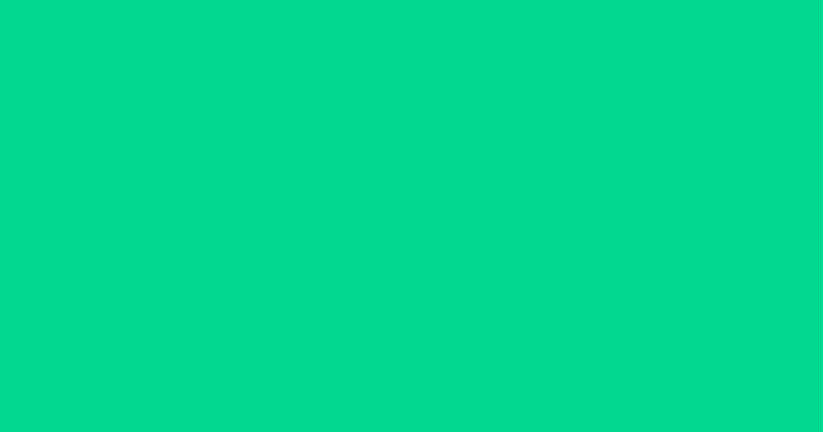 #00d88e caribbean green color image