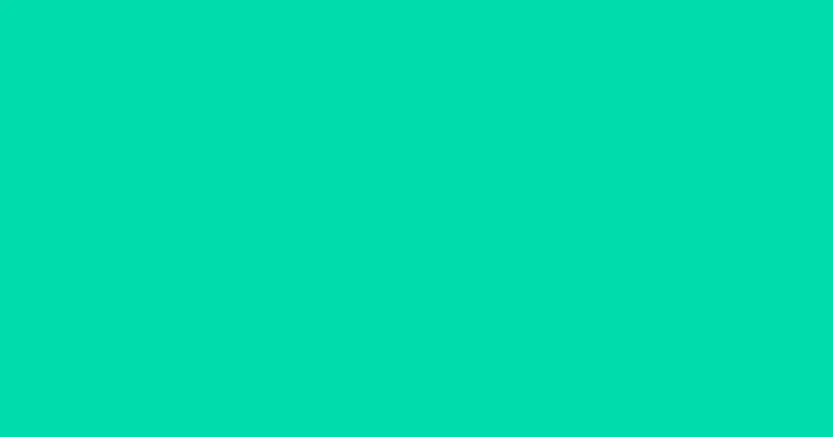 #00dcad caribbean green color image