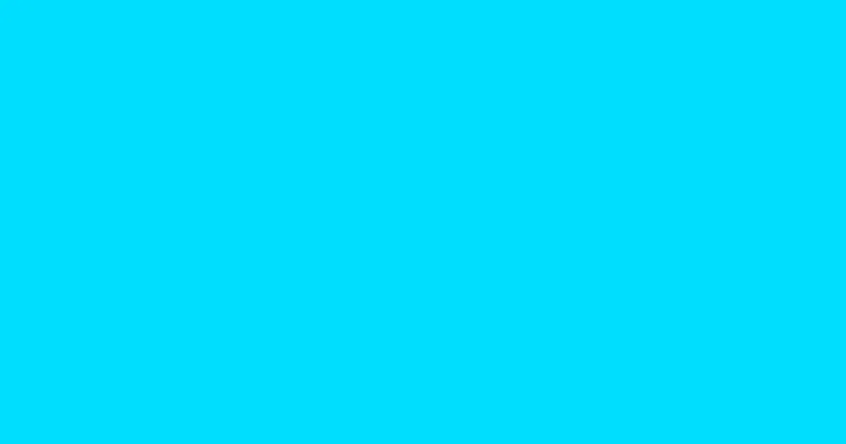 #00deff cyan / aqua color image