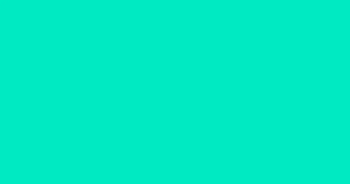 #00eac1 bright turquoise color image