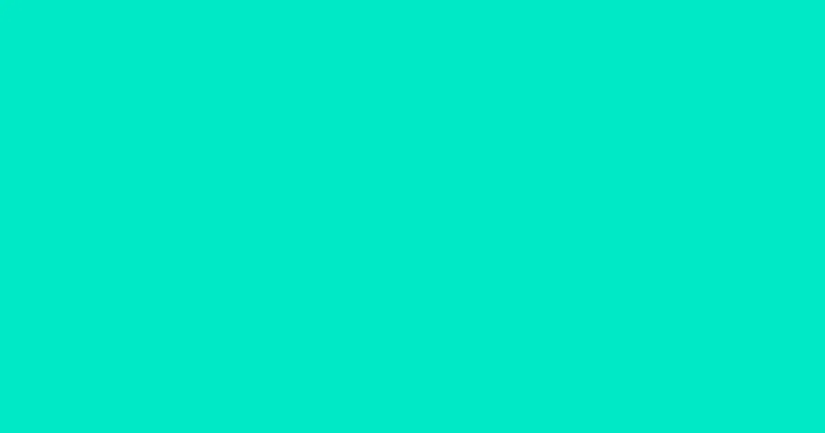 #00eac5 bright turquoise color image