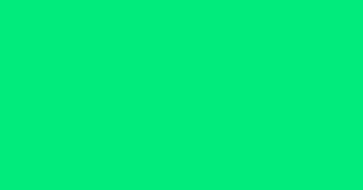 #00eb7c spring green color image