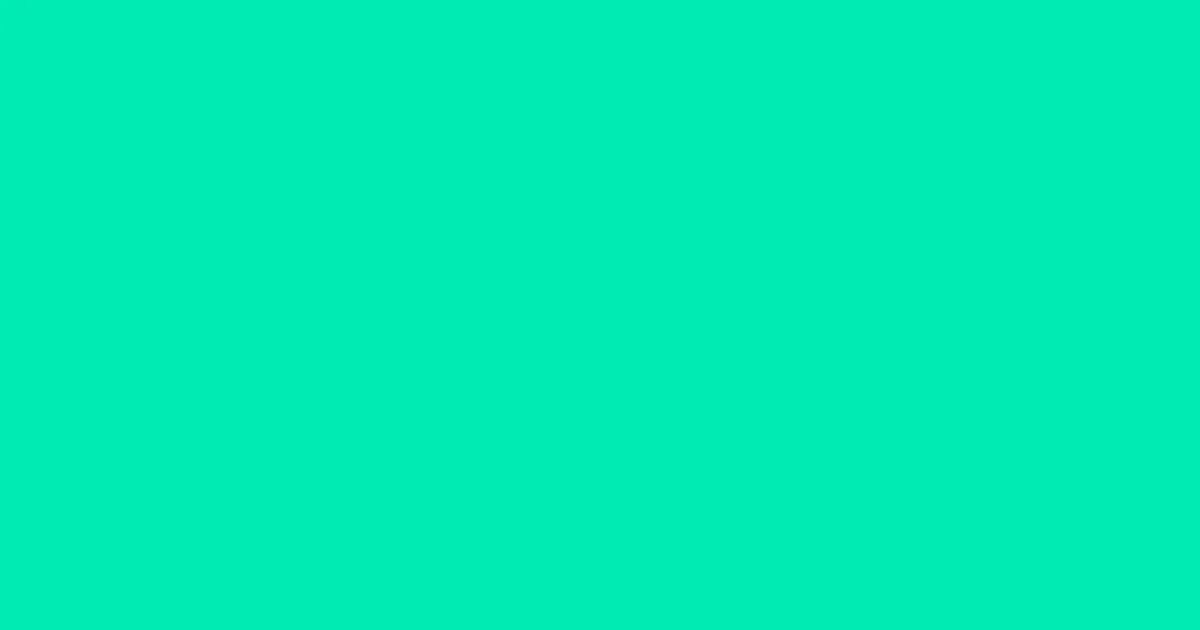 #00ebb2 caribbean green color image