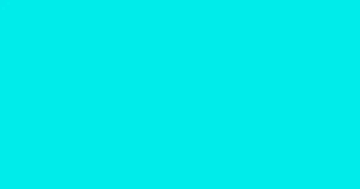 #00eceb bright turquoise color image