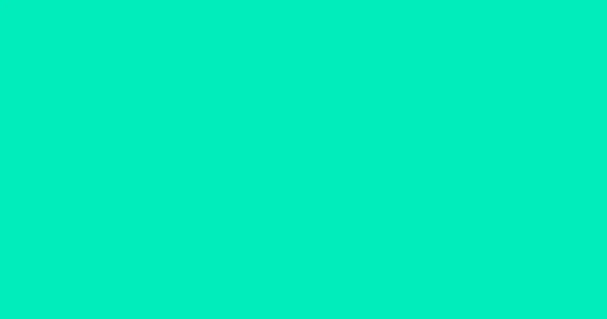 #00edba bright turquoise color image
