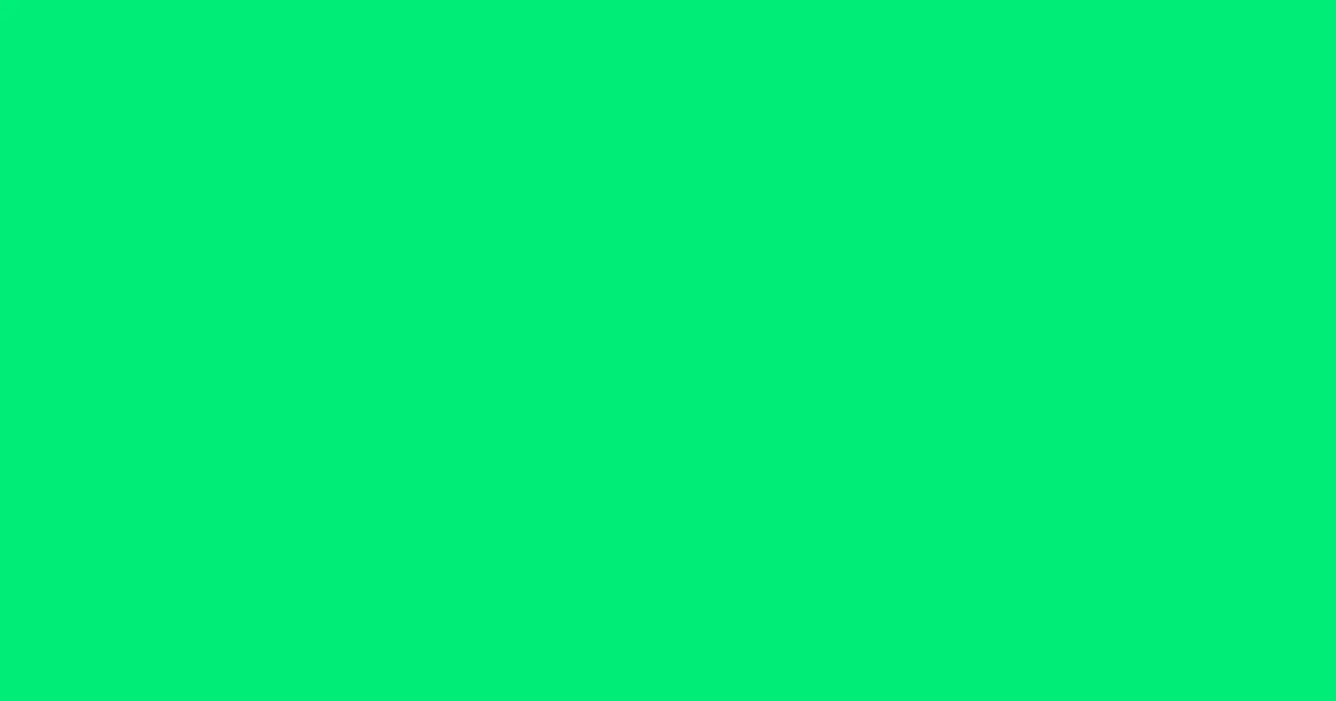 #00ee77 spring green color image