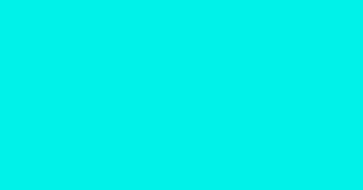 #00f2ea cyan / aqua color image