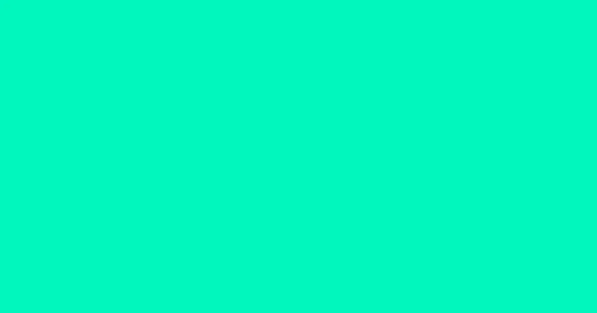 #00f6bc bright turquoise color image