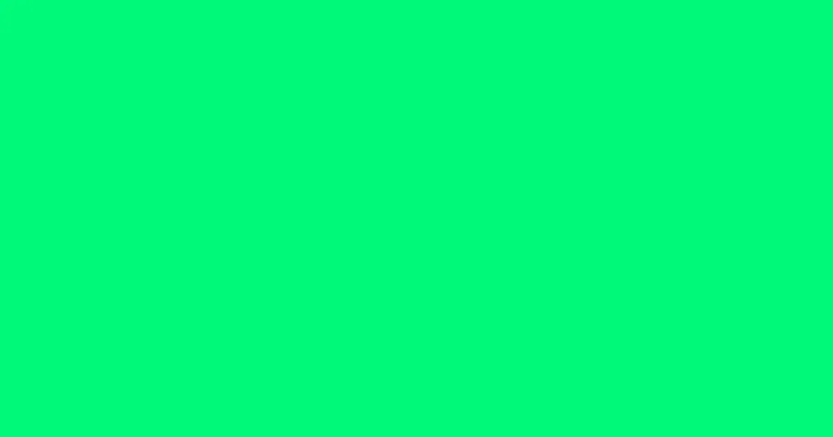 #00f97a spring green color image