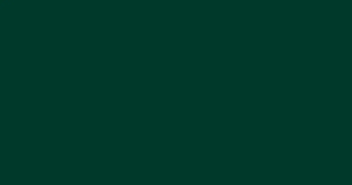 #01392a sherwood green color image