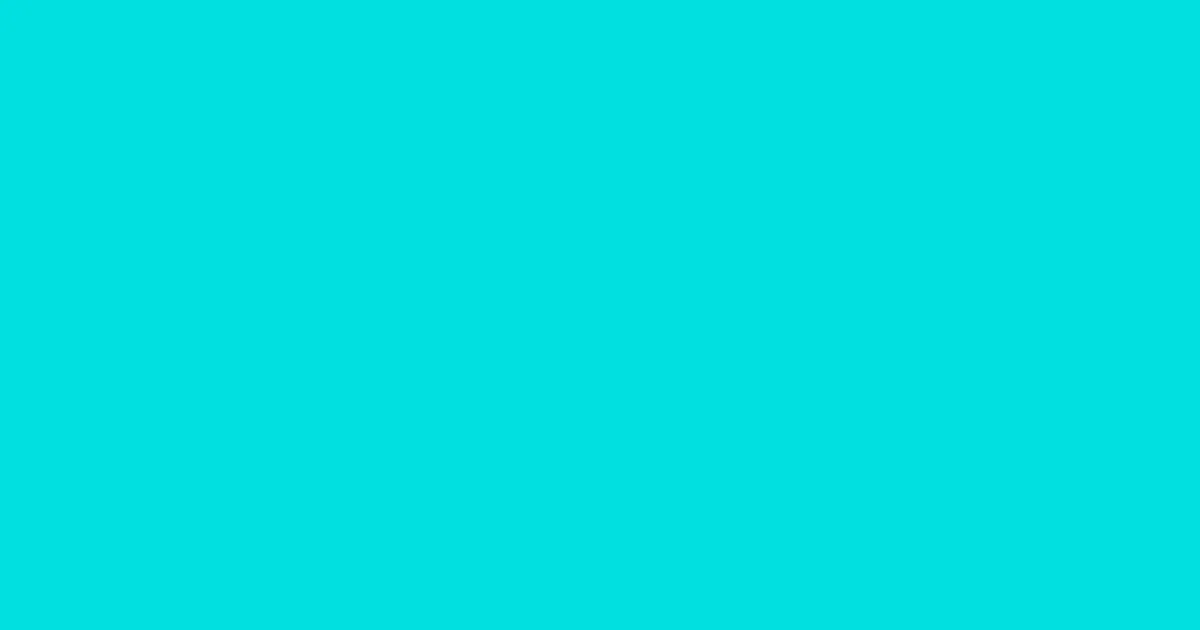#01e0e0 bright turquoise color image