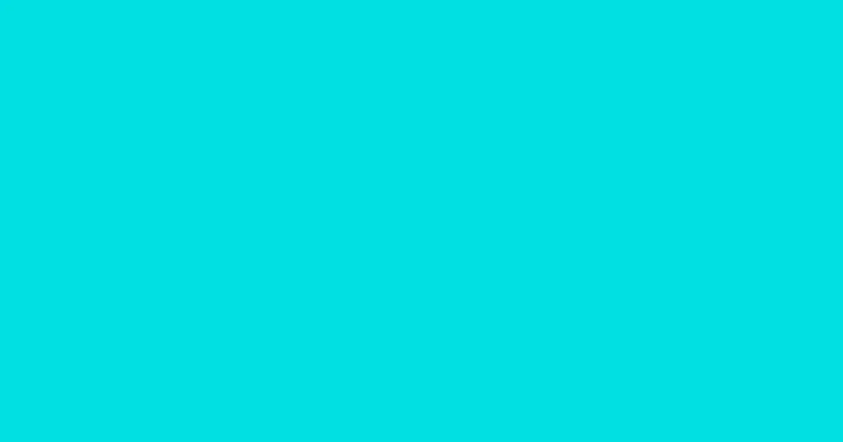 #01e0e2 bright turquoise color image