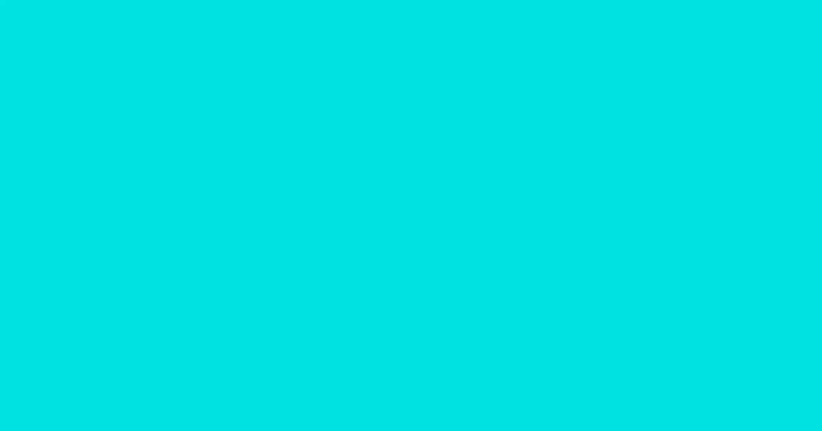 #01e1e1 bright turquoise color image