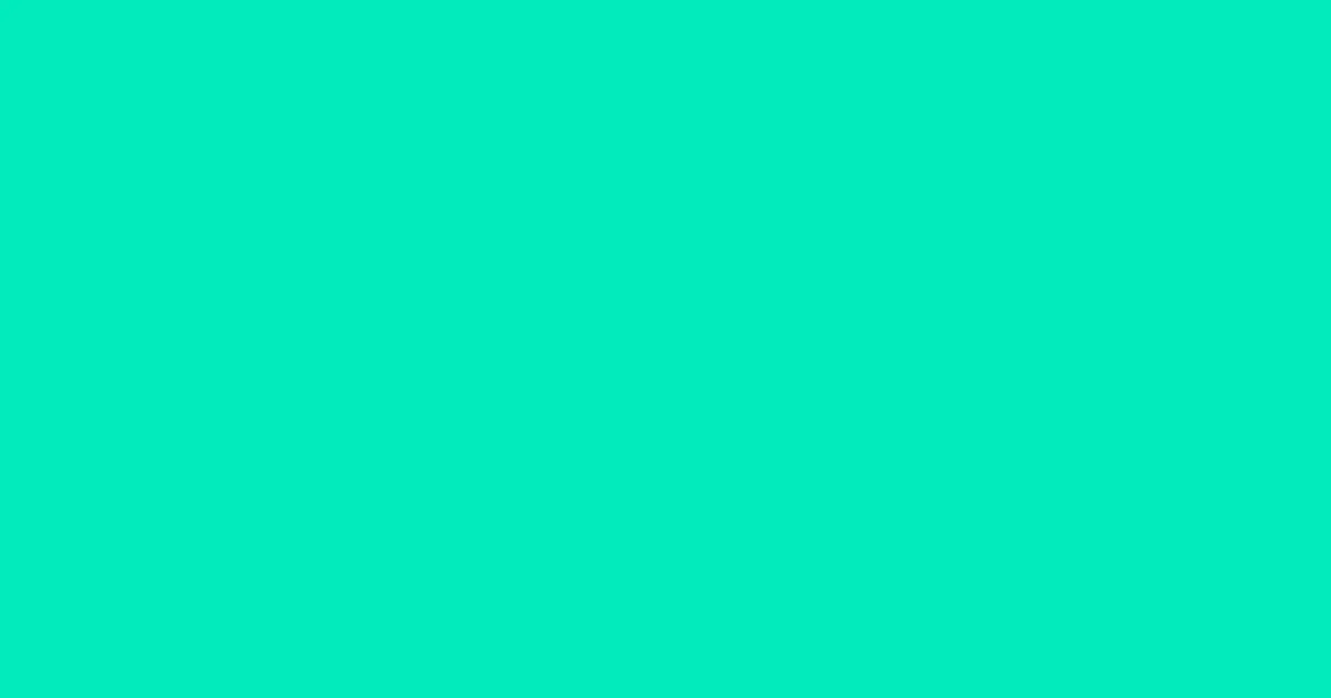 #01eabc bright turquoise color image