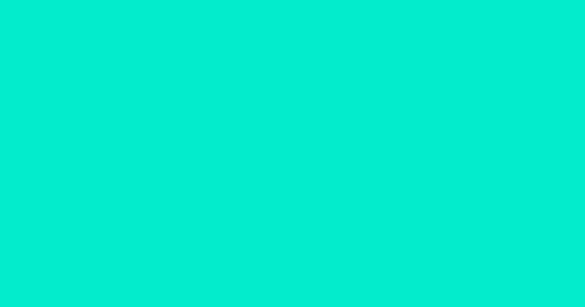 #01eecb bright turquoise color image