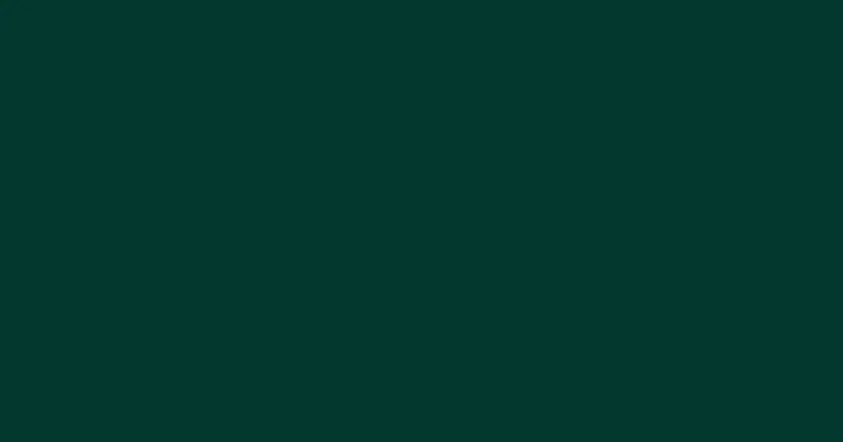 #02372e sherwood green color image
