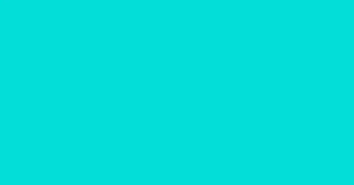 #02ded7 bright turquoise color image