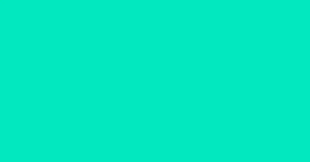 #02e8be bright turquoise color image