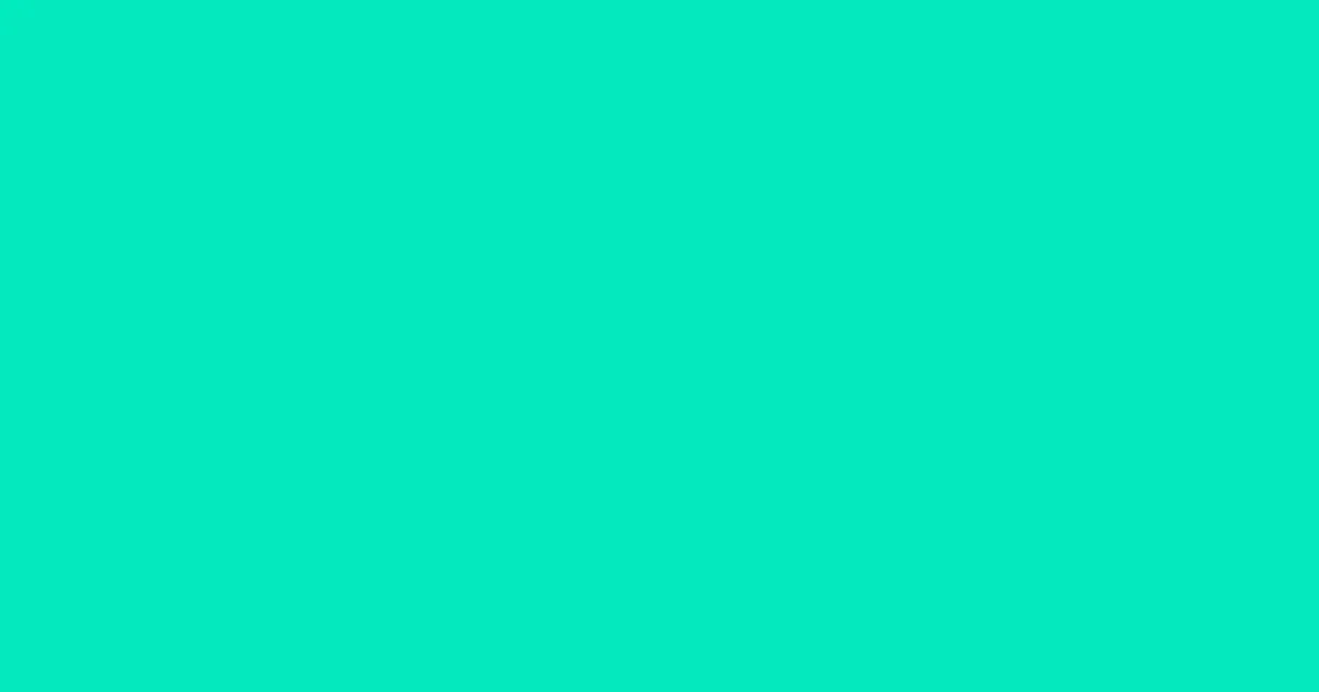 #02eabd bright turquoise color image