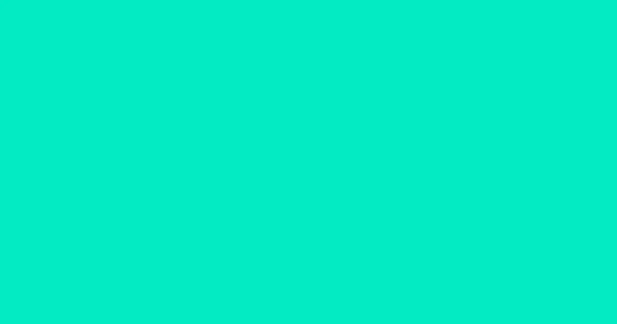 #02eac2 bright turquoise color image