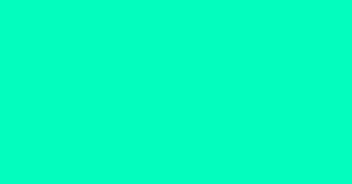 #02fcbd bright turquoise color image
