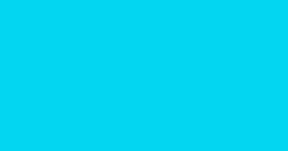 #03d6f0 bright turquoise color image