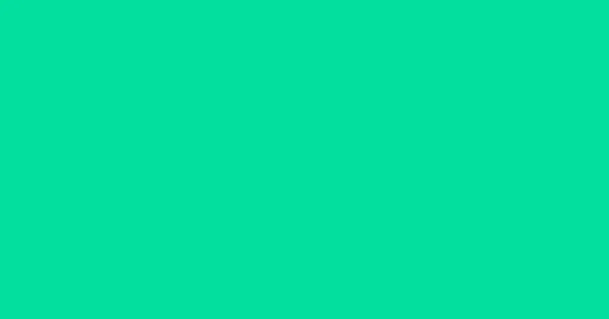 #03df9d caribbean green color image