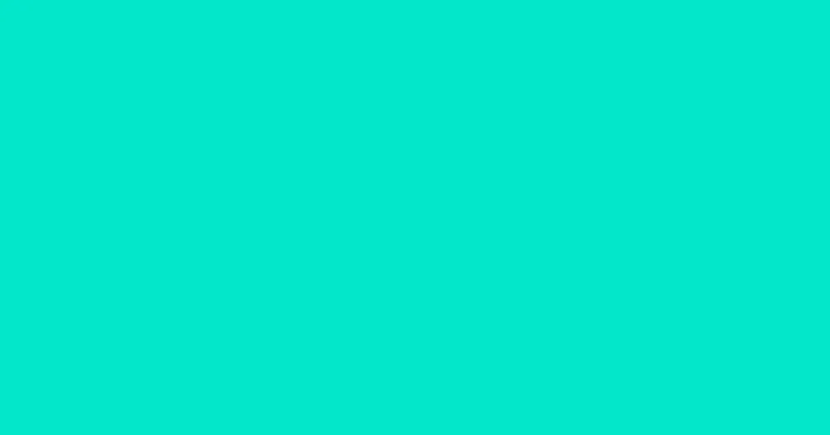 #03e6ca bright turquoise color image