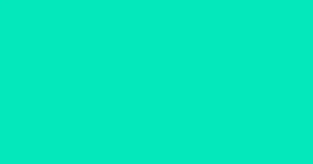 #03e7ba bright turquoise color image