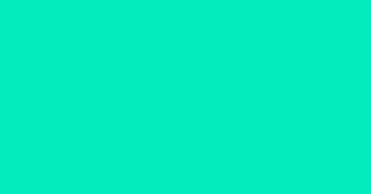 #03ecbe bright turquoise color image