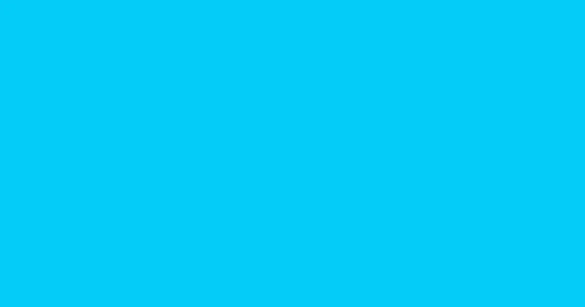 #04cbf8 bright turquoise color image