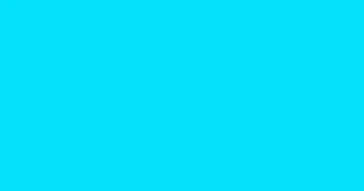 #04e0fa bright turquoise color image