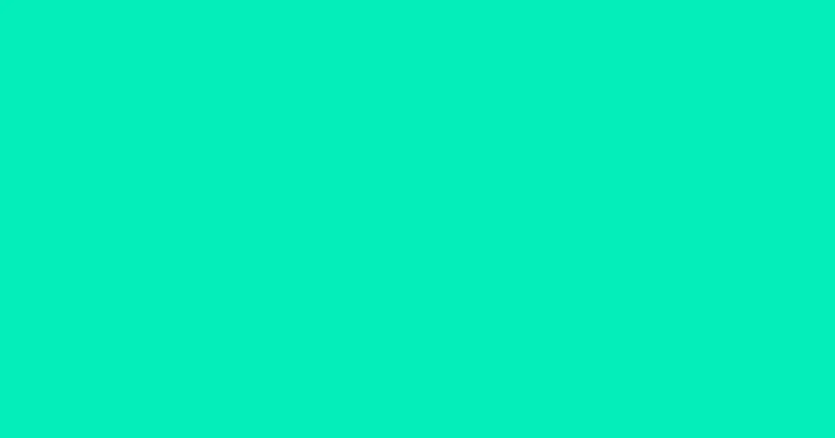 #04edba bright turquoise color image