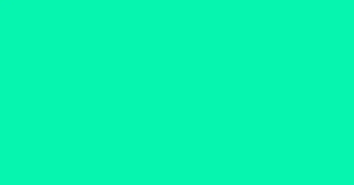 #05f5af bright turquoise color image