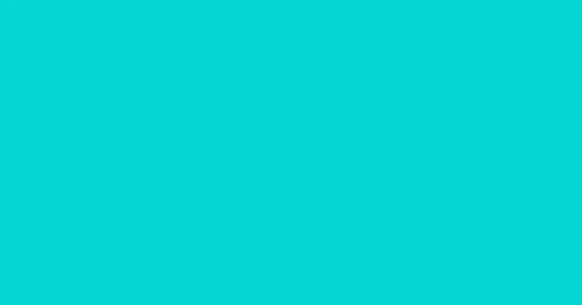 #06d6d2 bright turquoise color image