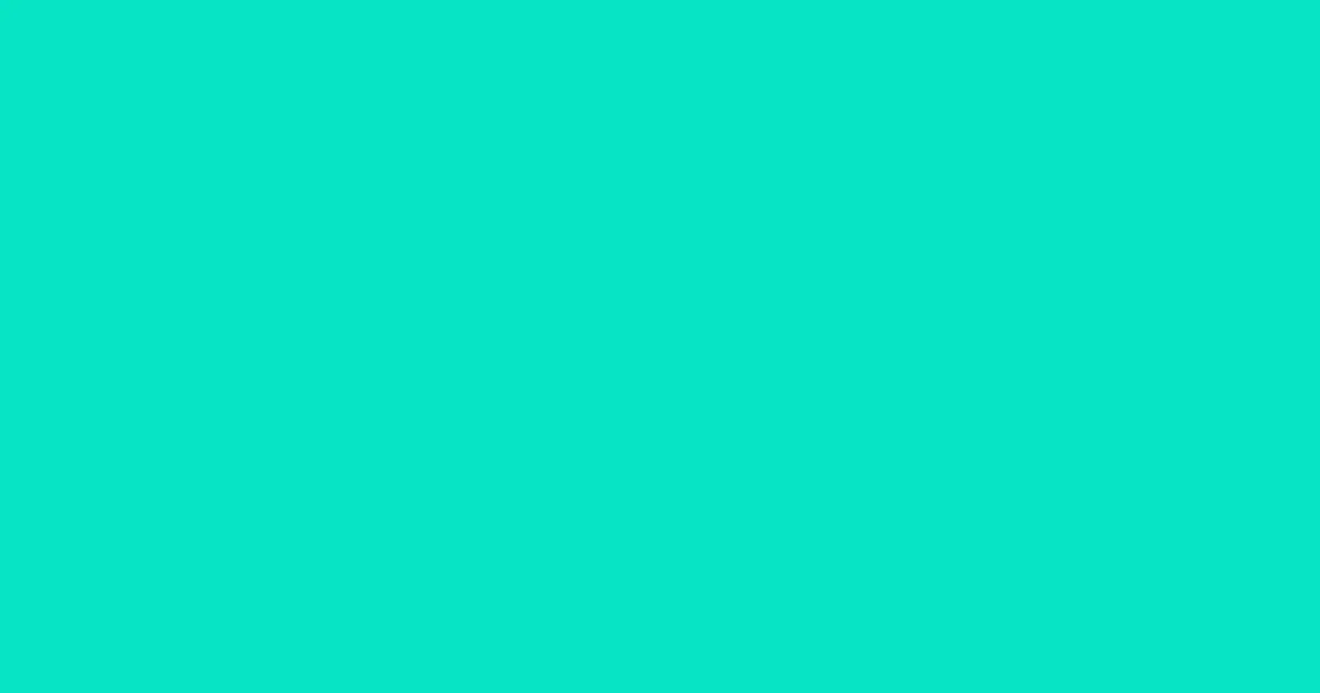 #06e4c4 bright turquoise color image