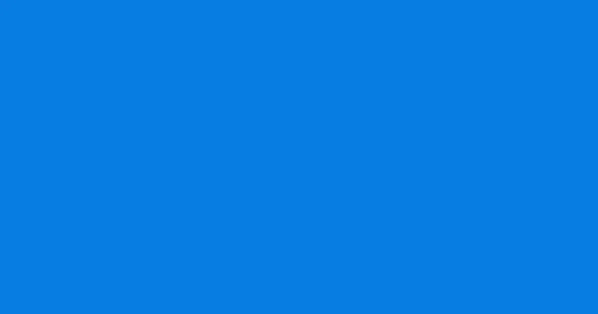 #077de2 azure radiance color image