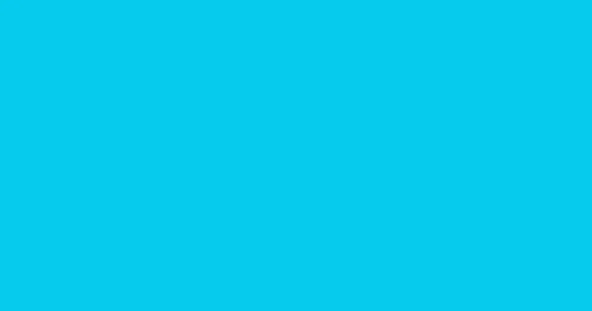 #07cbed bright turquoise color image
