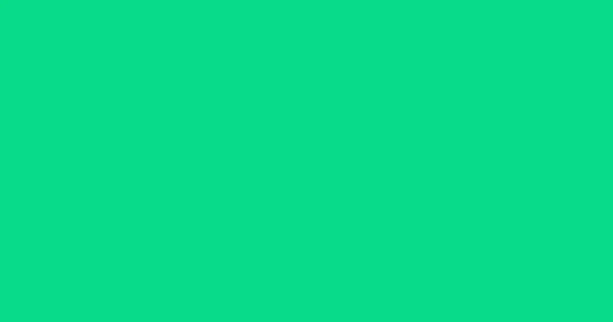 #07db89 caribbean green color image