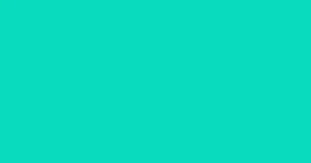 #07dcbe bright turquoise color image