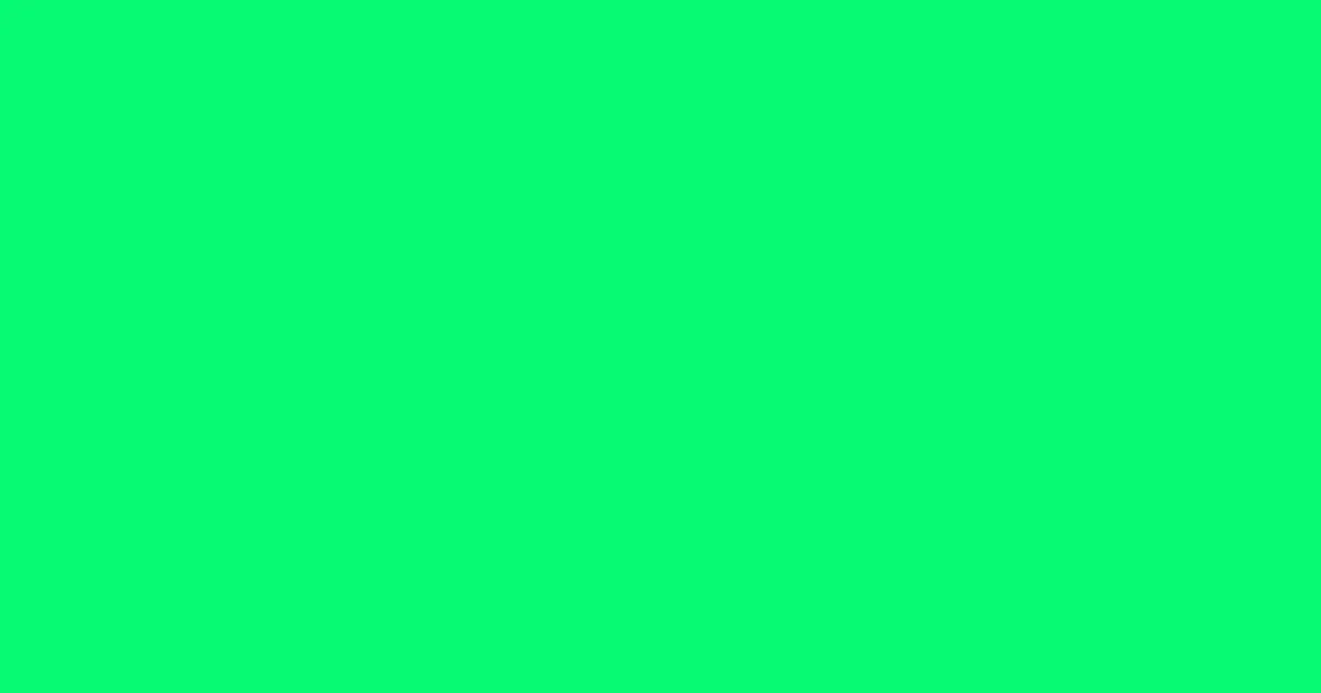 #07f972 spring green color image