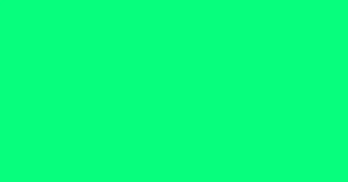 #07fe7e spring green color image