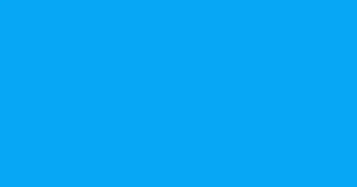 08a7f6 - Dodger Blue Color Informations