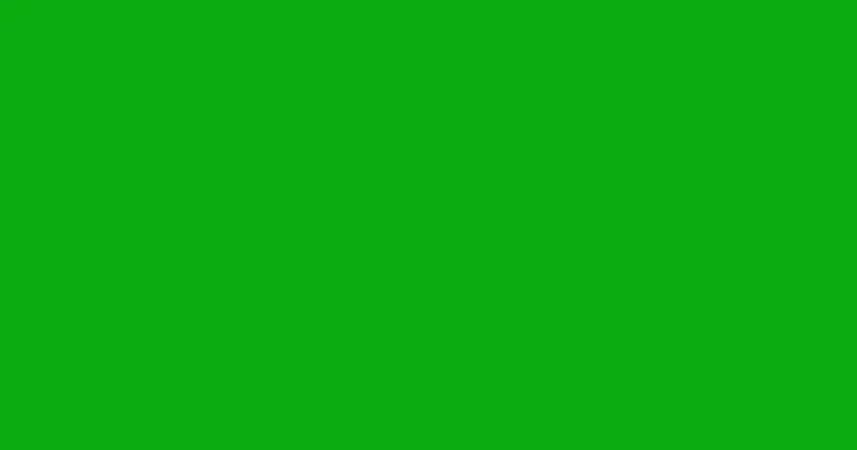 #08ad0f slimy green color image