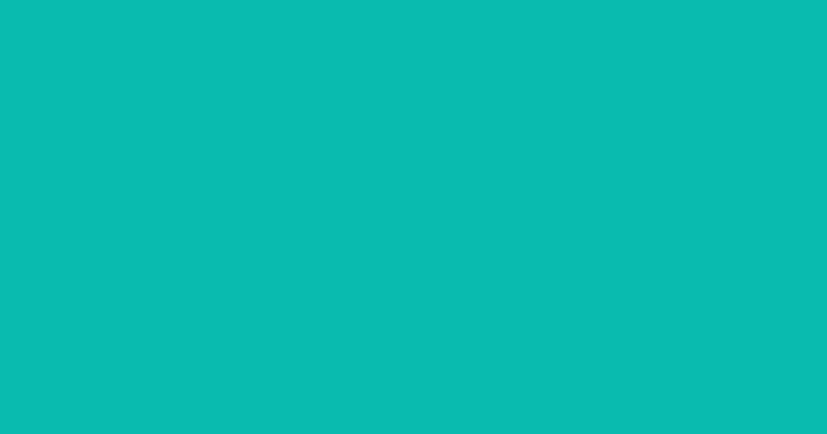 #08baae blue green color image