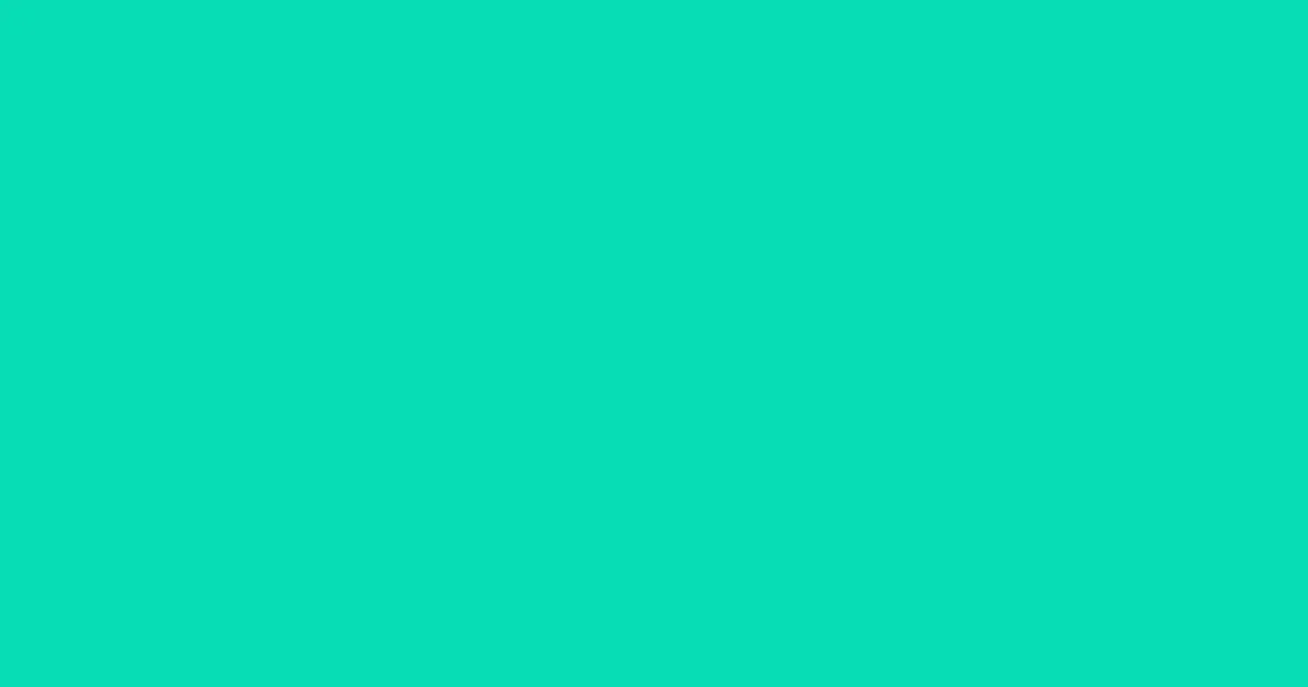 #08ddb6 bright turquoise color image