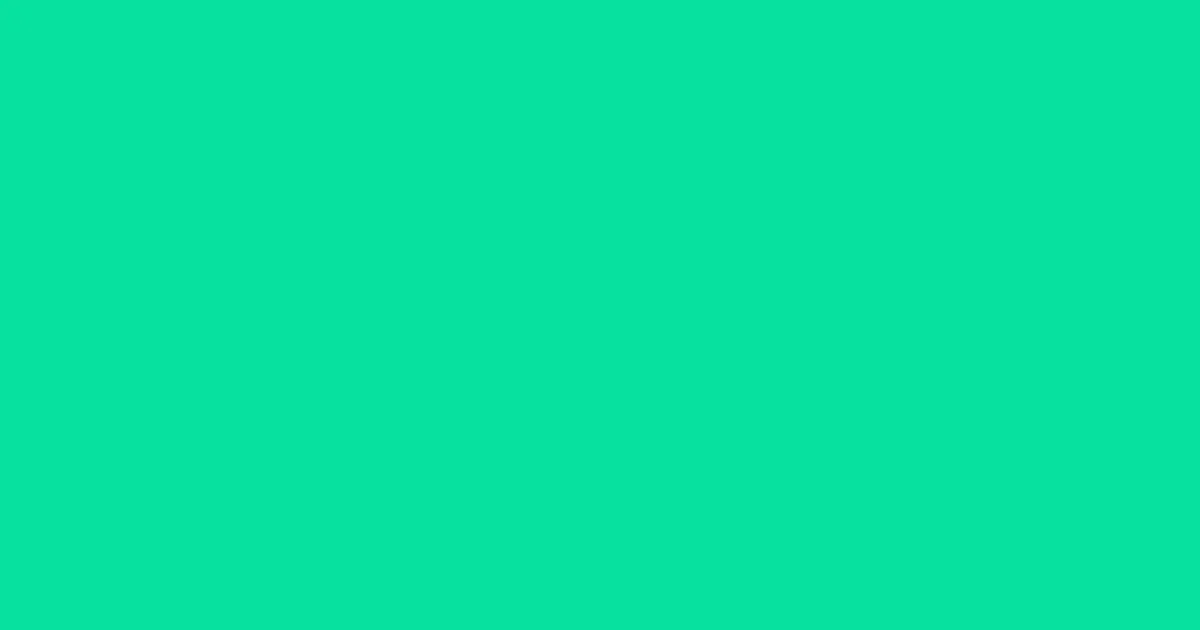 #08e19e caribbean green color image