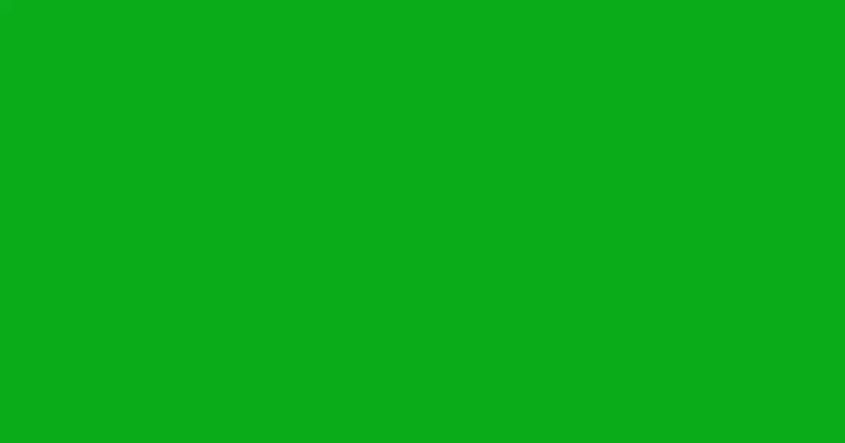 #09ac19 slimy green color image